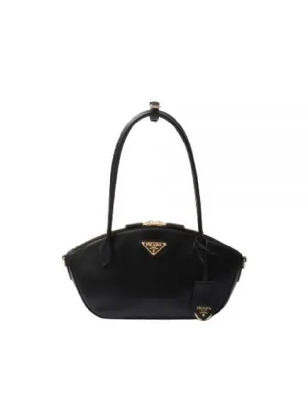 Small Leather Hand Shoulder Bag Black - PRADA - BALAAN 2