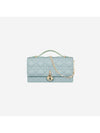 Cannage Lambskin Mini Bag Pastel Mint Celestial Blue - DIOR - BALAAN 1