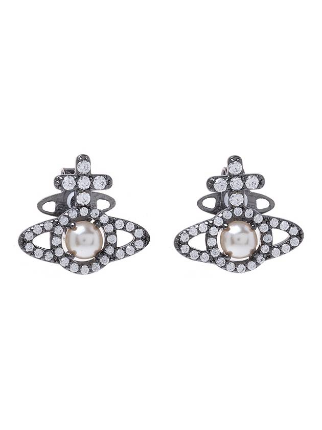 Women's Olympia Pearl Earrings Dark Silver - VIVIENNE WESTWOOD - BALAAN 1