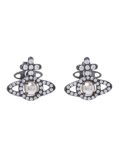 Women's Olympia Pearl Earrings Dark Silver - VIVIENNE WESTWOOD - BALAAN 2