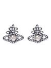 Women's Olympia Pearl Earrings Dark Silver - VIVIENNE WESTWOOD - BALAAN 9