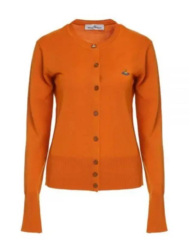 Bea Logo Wool Cardigan Orange - VIVIENNE WESTWOOD - BALAAN 2