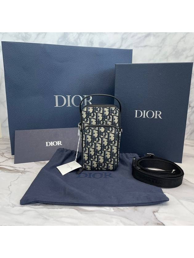 Oblique Phone Pouch Cross Bag - DIOR - BALAAN.