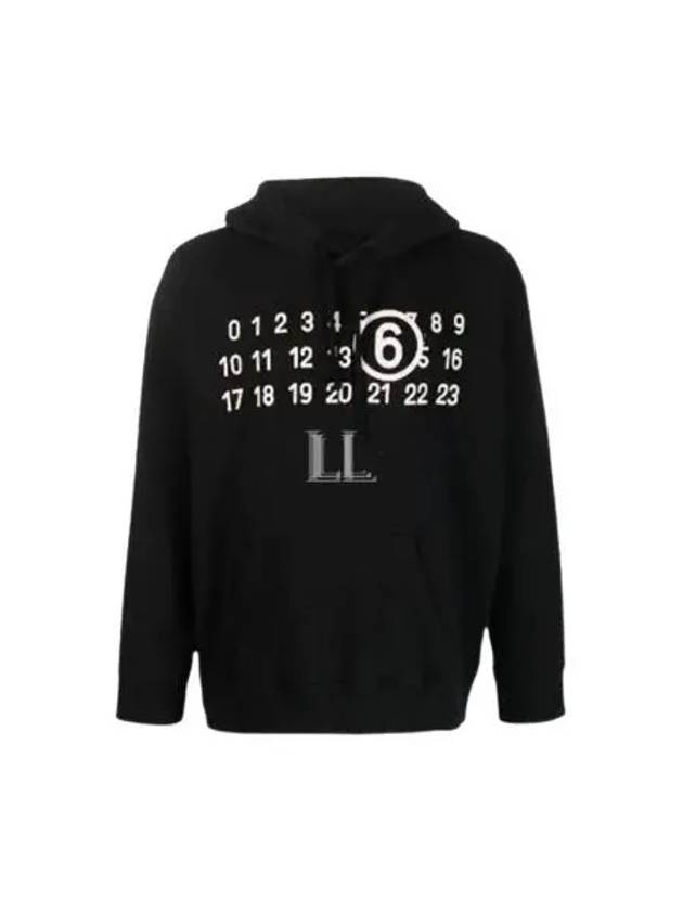 Number Logo Hoodie Black - MAISON MARGIELA - BALAAN 2