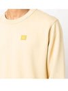 Face Logo Patch Cotton Sweatshirt Yellow - ACNE STUDIOS - BALAAN 6