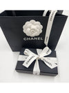 CC Logo Heart Drop Cubic Pearl Earrings Silver - CHANEL - BALAAN 5