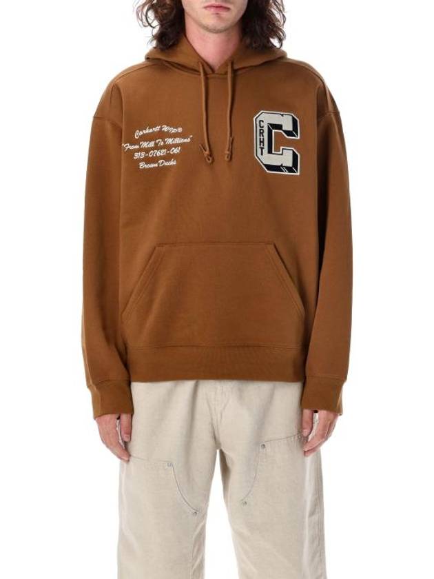 Logo Print Hoodie Brown - CARHARTT WIP - BALAAN 2