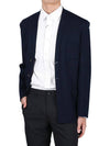 Men's Milano Stitch Wool Jacket Navy - MAISON MARGIELA - BALAAN 4