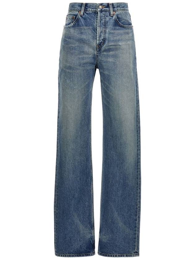 Denim Straight Pants 7199055 771399 Y13KB 5272 BLUE - SAINT LAURENT - BALAAN 2