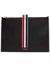 Logo Leather Coin Purse Black - THOM BROWNE - BALAAN.