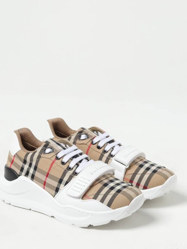 Vintage Check Suede Leather Sneakers Archive Beige - BURBERRY - BALAAN 3