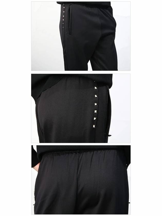 Rockstud Straight Pants Black - VALENTINO - BALAAN 5