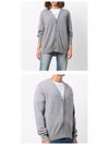 Keve Face Wool V-neck Cardigan Grey Melange - ACNE STUDIOS - BALAAN 6