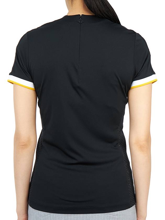 Women's KOURTNEY Polo Short Sleeve T-Shirt Black - J.LINDEBERG - BALAAN 5