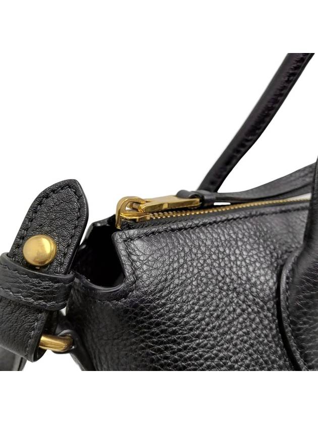 Women s 1BA157 Black Vitello Dino Tote Bag Strap - PRADA - BALAAN 8