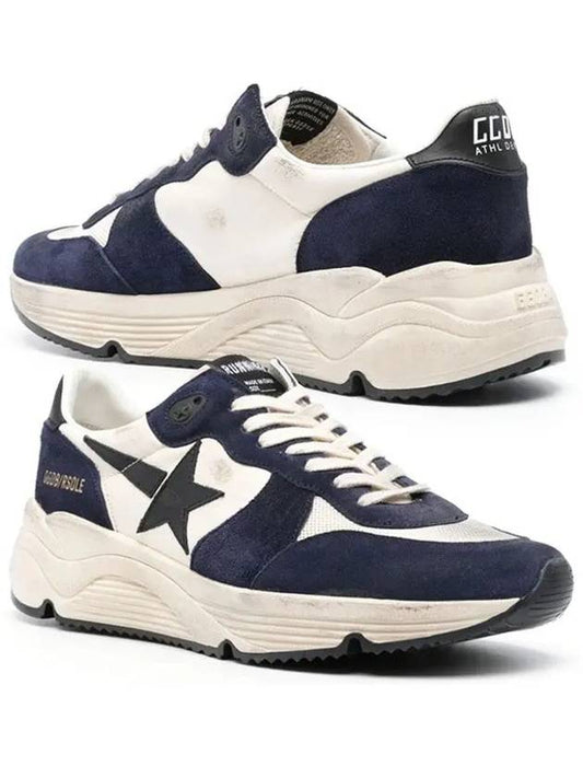 Running Sole Distressed Leather Suede Mesh Low-Top Sneakers - GOLDEN GOOSE - BALAAN 2