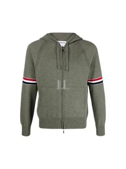 Armband Cashmere Zip-Up Hoodie Dark Green - THOM BROWNE - BALAAN 2