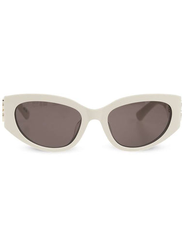 Eyewear Bossy Round Sunglasses Ivory Black - BALENCIAGA - BALAAN 1