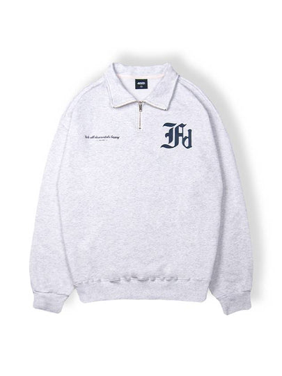 Overfit FD Symbol Half Zip-Up White Melange - FOREEDCLUB - BALAAN 2