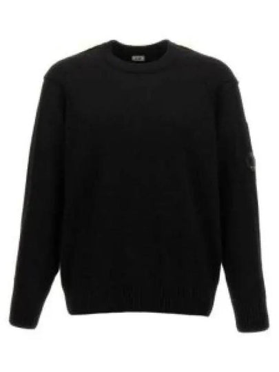 Lambswool GRS Crew Neck Knit Top Black - CP COMPANY - BALAAN 2