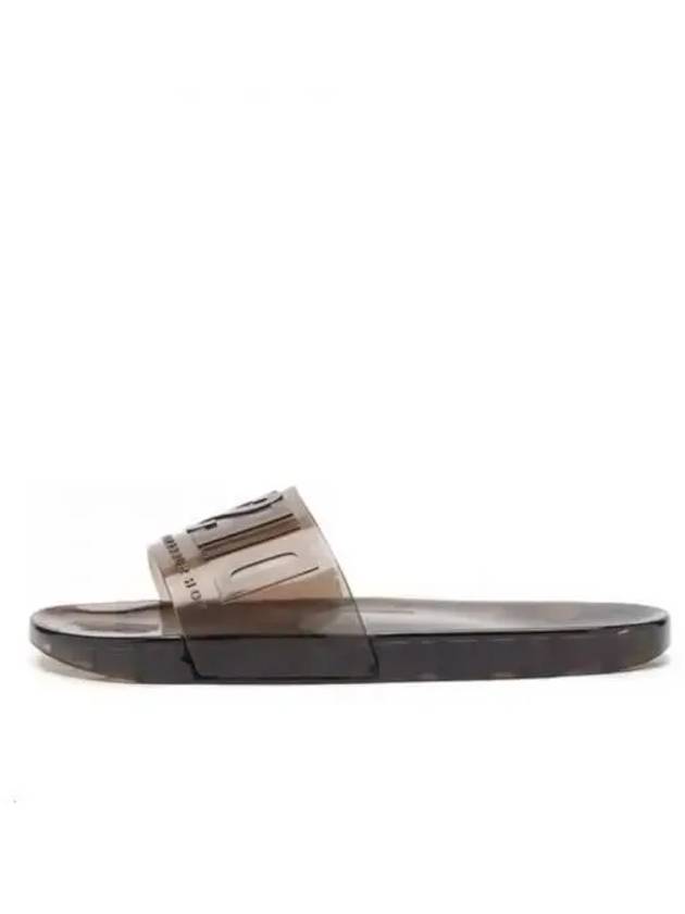 SA Karaibi GL Logo Strap Transparent Slippers Black - DIESEL - BALAAN 2