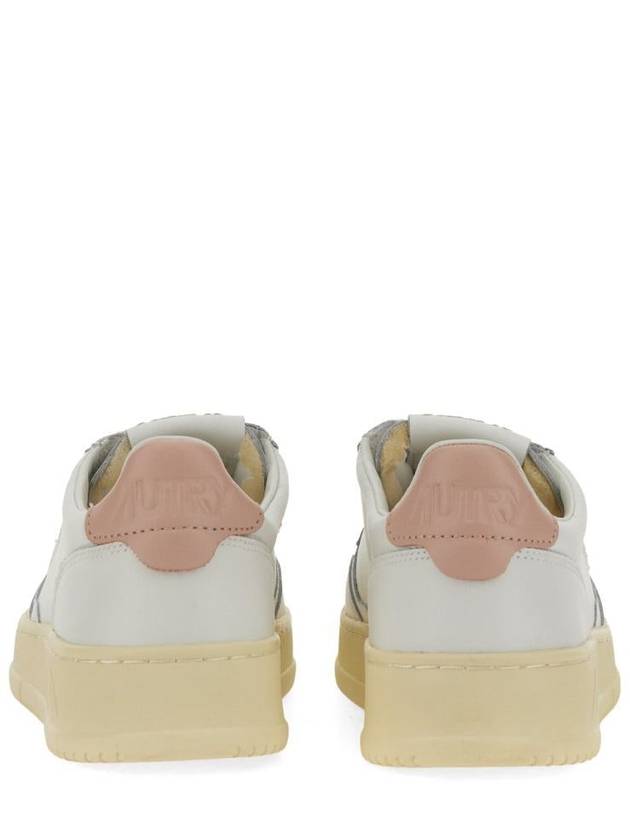 Medalist Pink Tab Leather Low Top Sneakers White - AUTRY - BALAAN 4