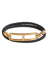 Roulis Double Tour Leather Bracelet Noir - HERMES - BALAAN 1