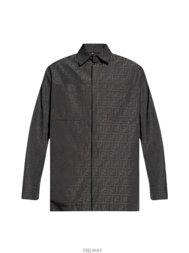 Men's FF Long Sleeve Shirt Black - FENDI - BALAAN 6