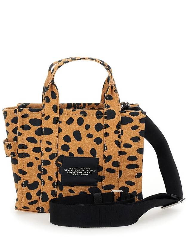 'The Small Tote Bag' Brown Handbag With  All-Over Leopard Print And Embroidered Logo In Cotton Woman - MARC JACOBS - BALAAN 2