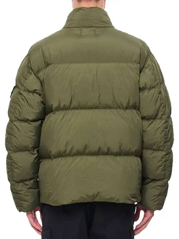 Garment Dyed Crinkle Reps Down Padding Olive - STONE ISLAND - BALAAN 4