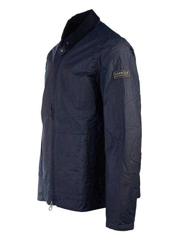 Edmound Wax Jacket Navy - BARBOUR - BALAAN 3