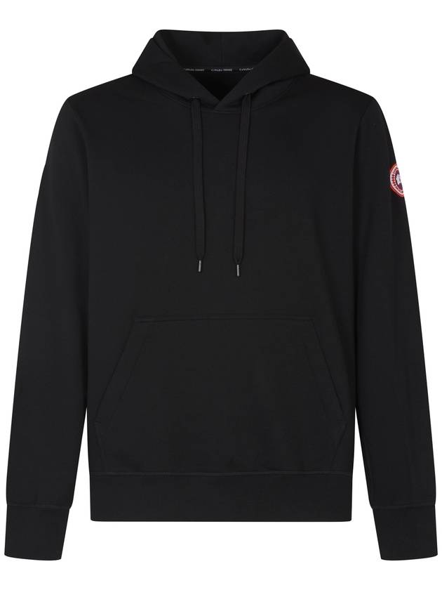 Huron Drawstring Hoodie Black - CANADA GOOSE - BALAAN 2