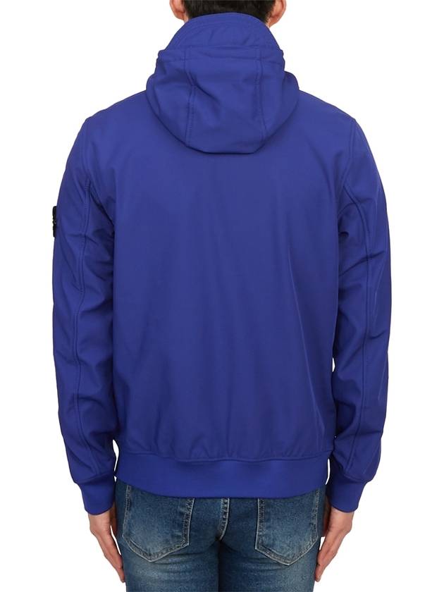 Soft Shell RE Dye Technology Hooded Jacket Blue - STONE ISLAND - BALAAN 6