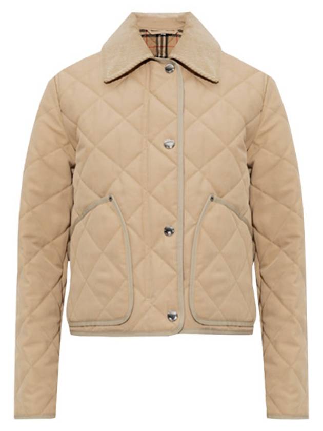 Stripe Point Collar Quilted Jacket Brown - BURBERRY - BALAAN 2