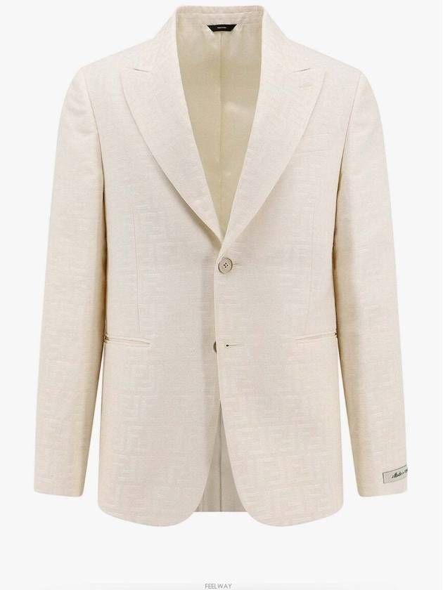 Motif Blazer Jacket Light Beige - FENDI - BALAAN 2