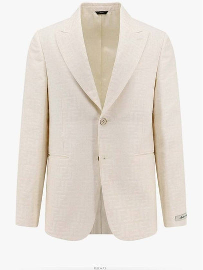 Motif Blazer Jacket Light Beige - FENDI - BALAAN 2