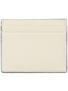 V Logo Signature Card Wallet Ivory - VALENTINO - BALAAN 3