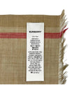 Check Wool Silk Scarf Beige - BURBERRY - BALAAN 8