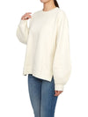 Women's Crew Neck Back Logo Sweatshirt Ivory - GANNI - BALAAN 6