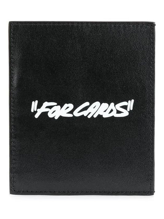 logo printing card wallet black - OFF WHITE - BALAAN.