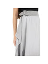 Satin Midi A-Line Skirt Grey - FENDI - BALAAN 5