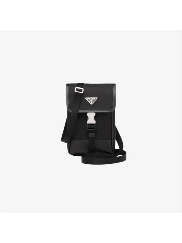 Re-Nylon Saffiano Leather Mini Bag Black - PRADA - BALAAN 3