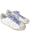 Superstar Glitter Tab Leather Low Top Sneakers Silver White - GOLDEN GOOSE - BALAAN 2