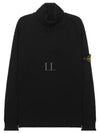 Logo Wappen Patch Cotton Turtleneck Black - STONE ISLAND - BALAAN 2