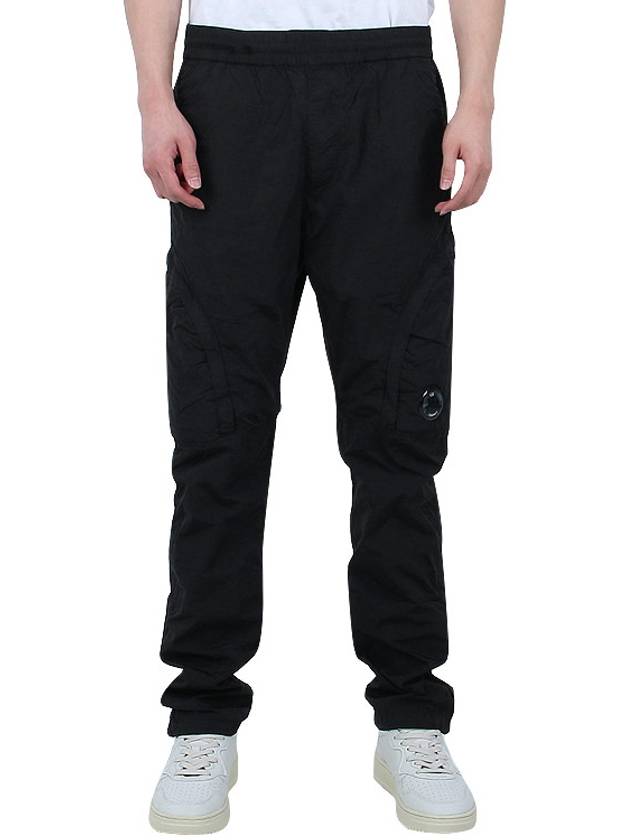 Chrome R Regular Zipper Cargo Straight Pants Black - CP COMPANY - BALAAN 3