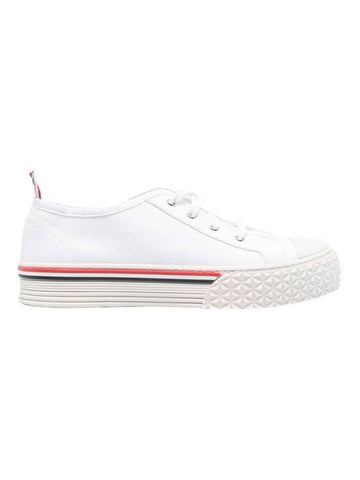 Canvas College Low Top Sneakers White - THOM BROWNE - BALAAN 1