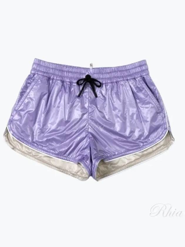 Women's Ripstop Nylon Shorts Purple - MONCLER - BALAAN 2