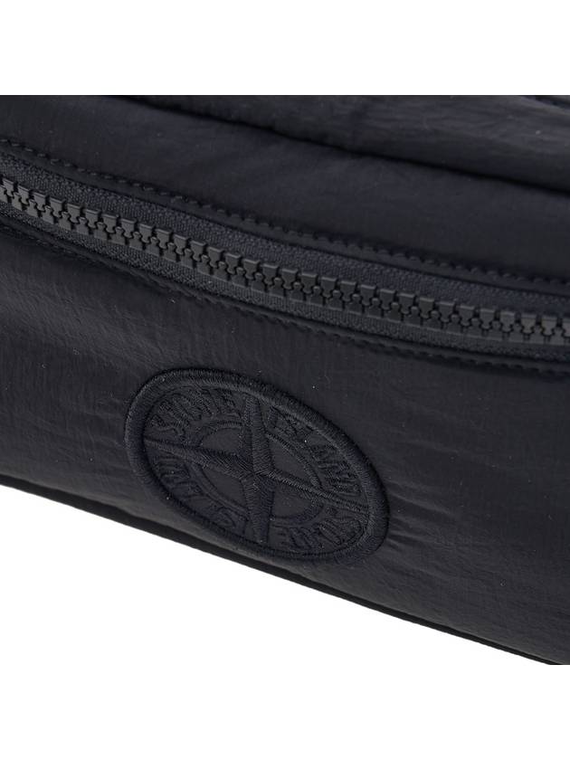 Compass Motif Pouch Bag Black - STONE ISLAND - BALAAN 7