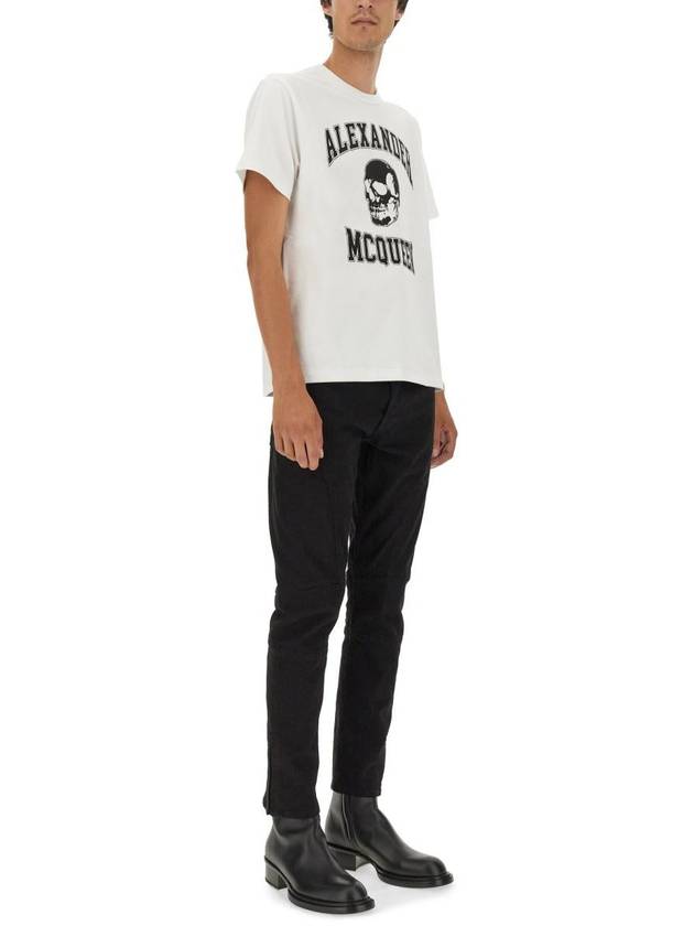 Logo Organic Cotton T-Shirt White - ALEXANDER MCQUEEN - BALAAN 3