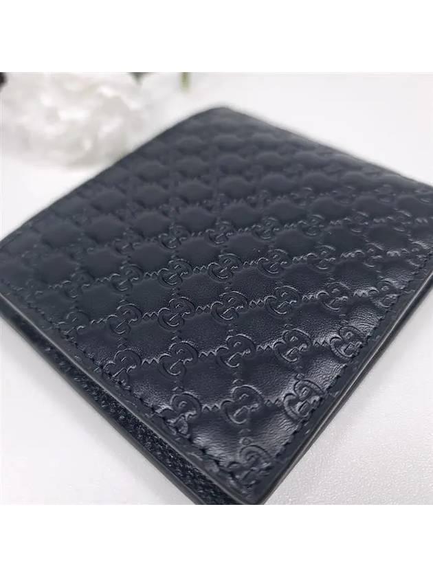 Micro GG Ssima Bifold Wallet Dark Navy - GUCCI - BALAAN 7